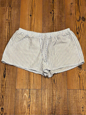 Altar’d State XL Blue White Striped Drawstring Lounge Shorts